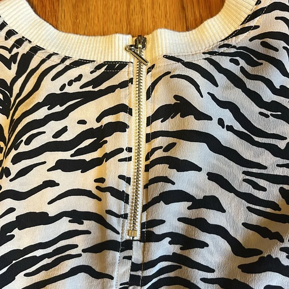Rebecca Taylor Silk Zebra Print Sheer Blouse - Picture 3 of 7